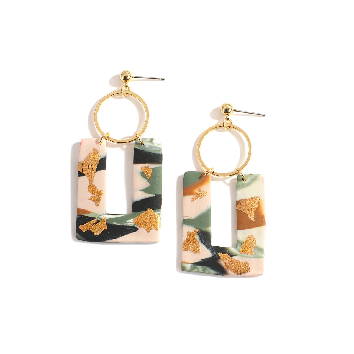 Lifefontier Polymer Clay Earrings - Handmade Abstract
