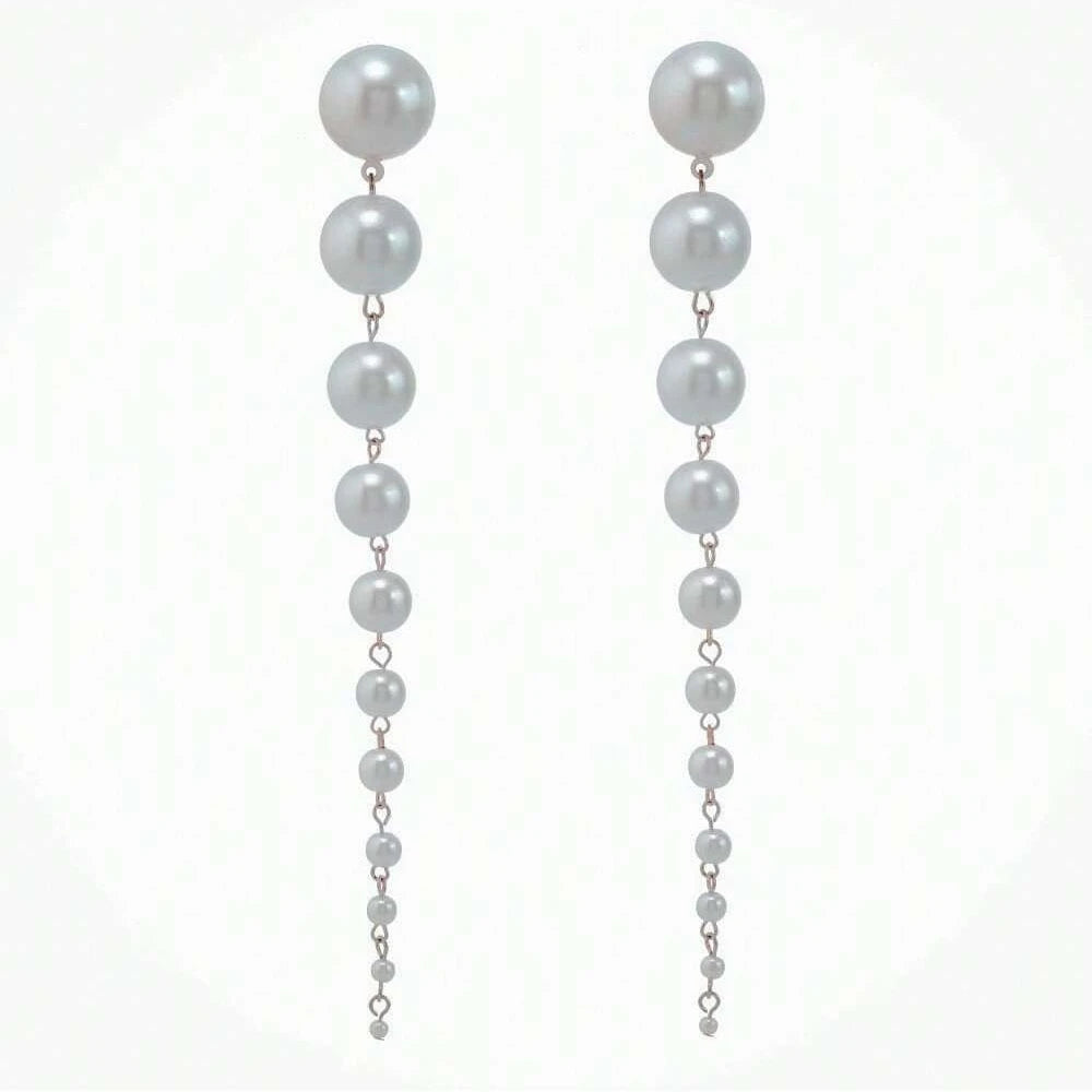 2024 Trend Pearl Tassel Earrings - Long Dangling Elegant