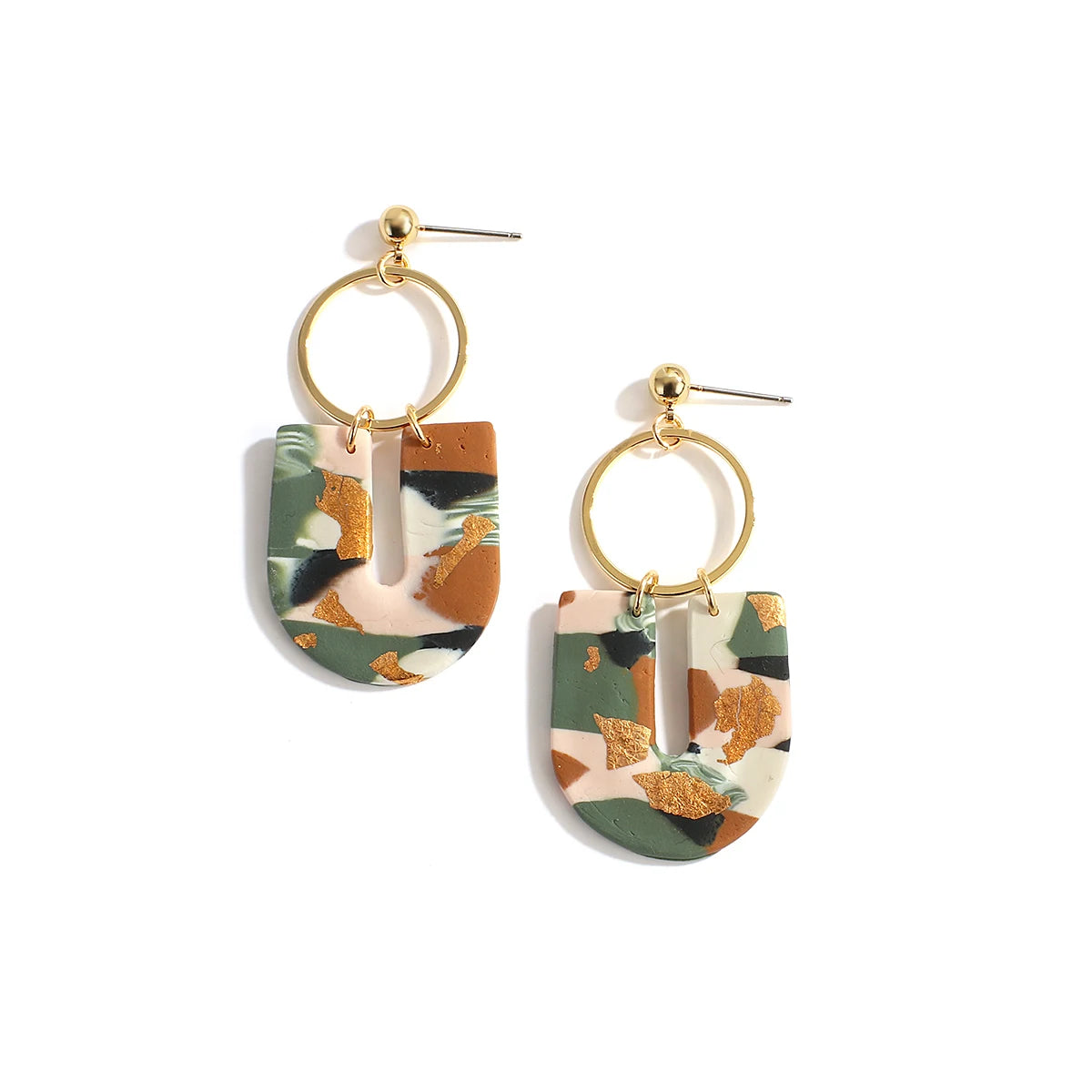Lifefontier Polymer Clay Earrings - Handmade Abstract