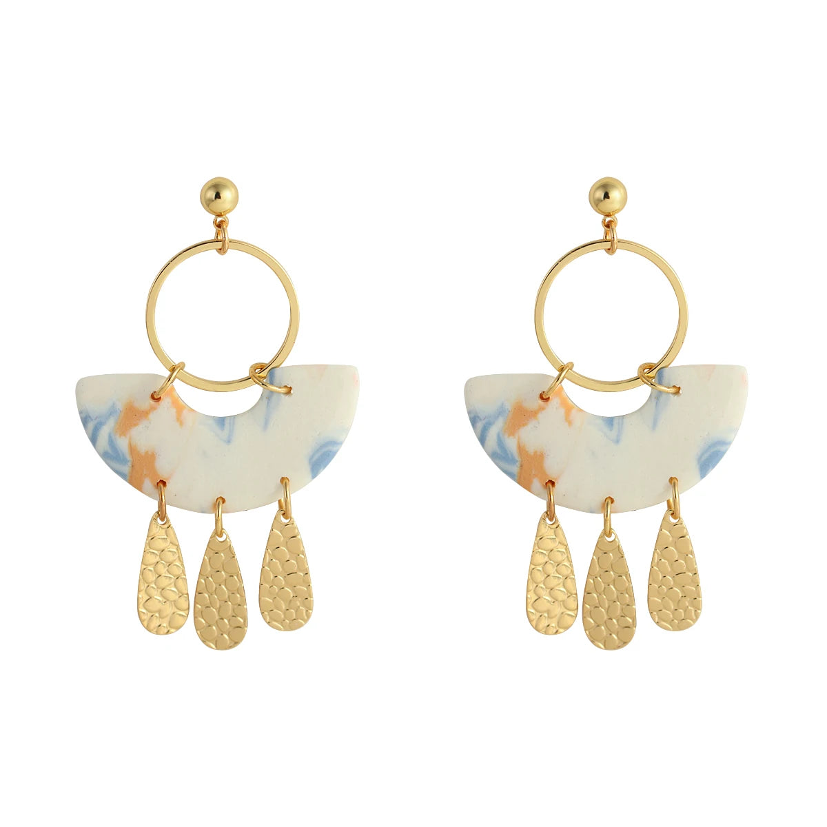 Lifefontier Polymer Clay Earrings - Handmade Abstract