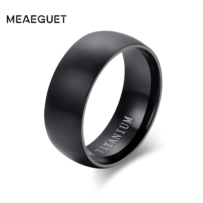 Black Titanium Steel Ring - Matte Classic Band