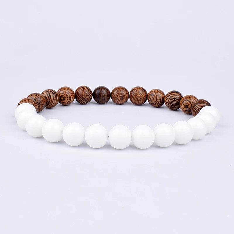 Volcanic Stone Lava Bracelet - 8mm Tibetan Buddha Beads