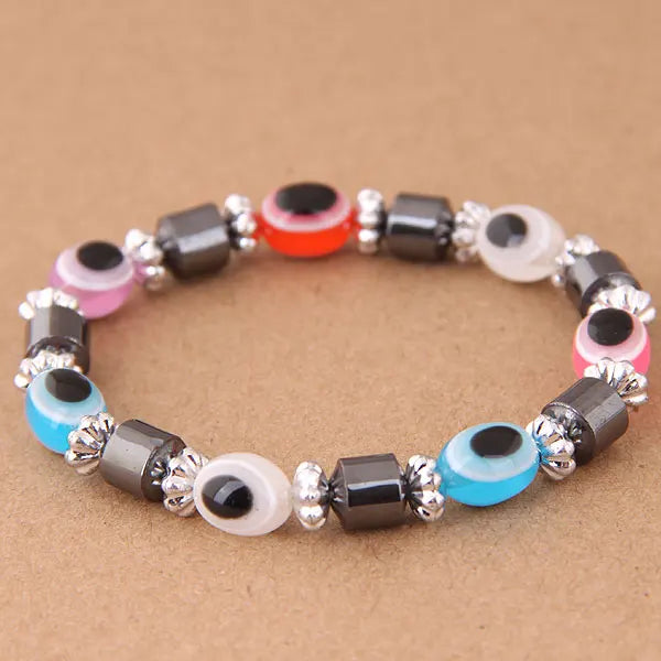 Kymyad Korean Green Crystal Bracelet - Gold Tassel Charm