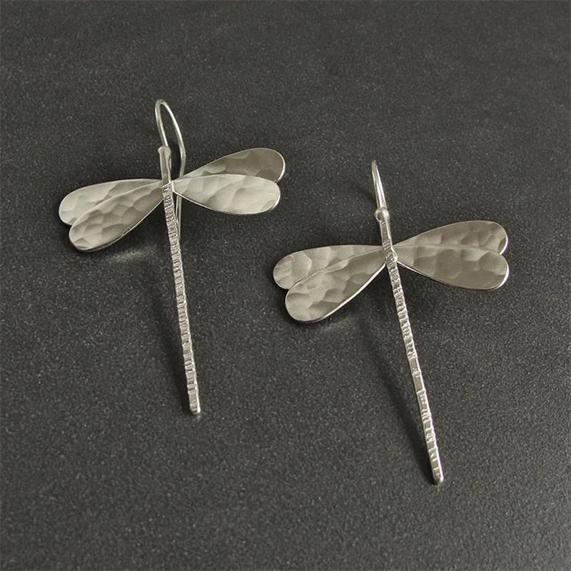 3D Dragonfly Drop Earrings - Simple Stereo Long Trend