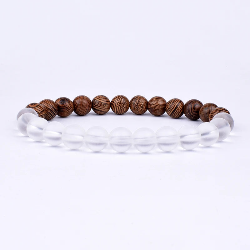 Volcanic Stone Lava Bracelet - 8mm Tibetan Buddha Beads