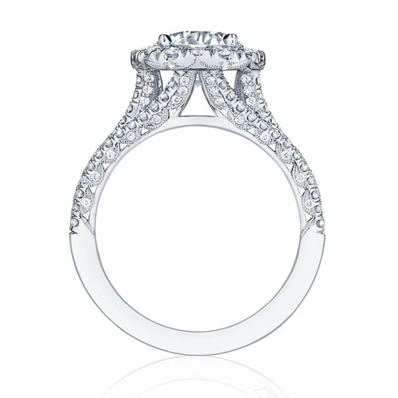 Huitan Brilliant CZ Ring - Luxury Engagement Band
