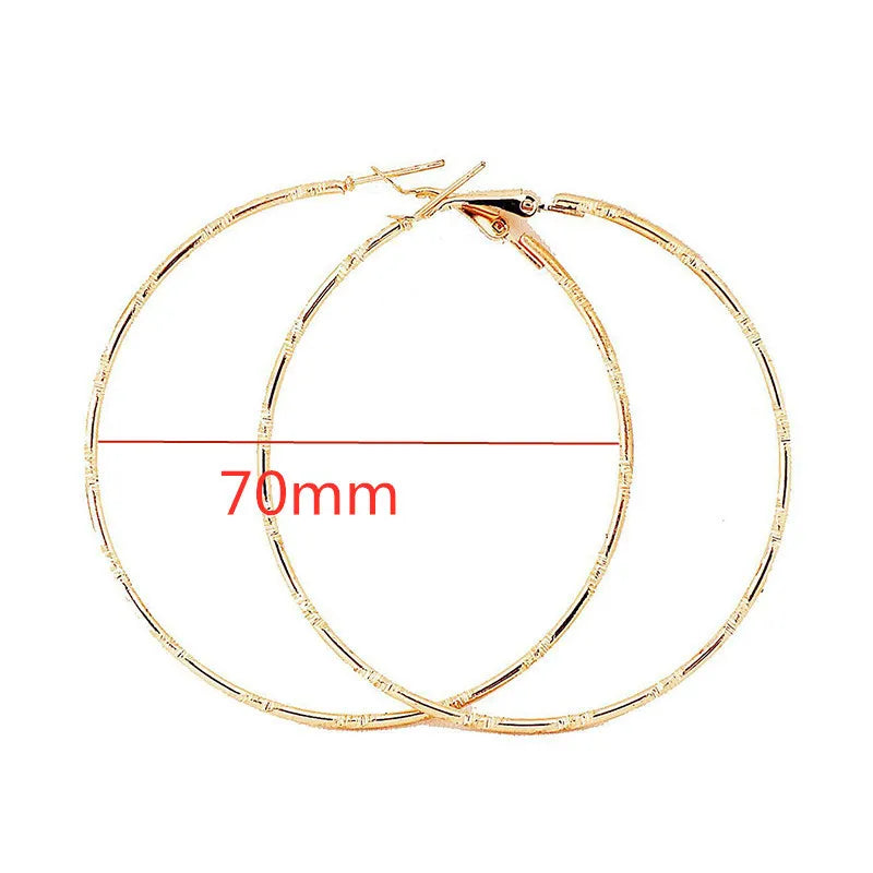 Large Hoop Earrings - 40mm 60mm 80mm Big Circle