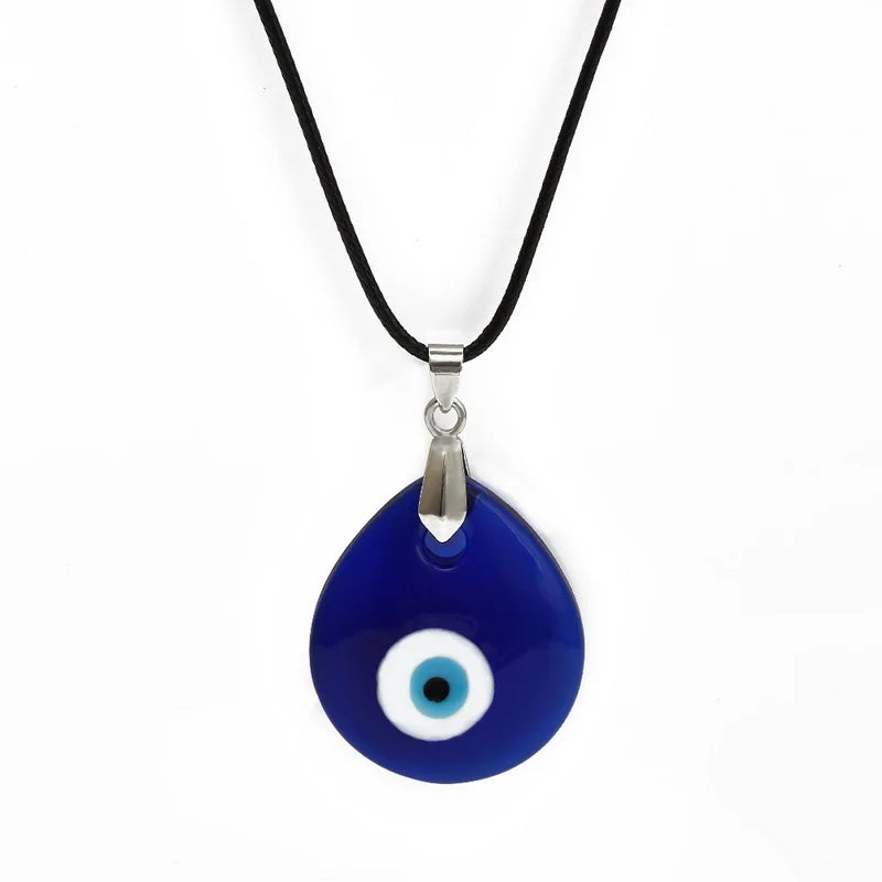 Vintage Turkish Evil Eye Necklace - Boho Statement Clavicle