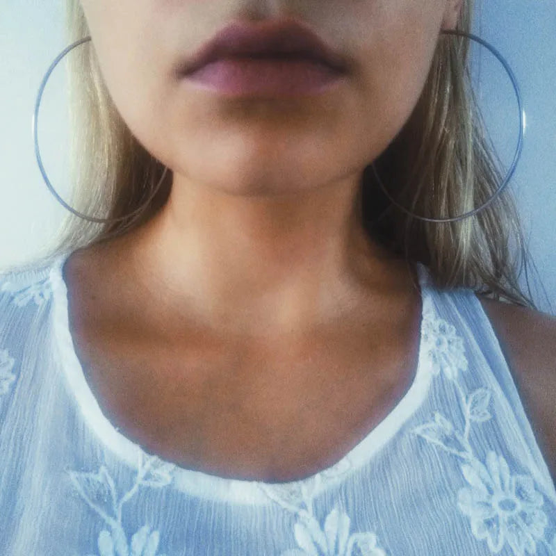 Large Hoop Earrings - 40mm 60mm 80mm Big Circle