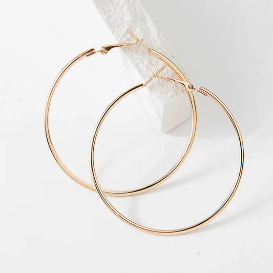 Large Hoop Earrings - 40mm 60mm 80mm Big Circle