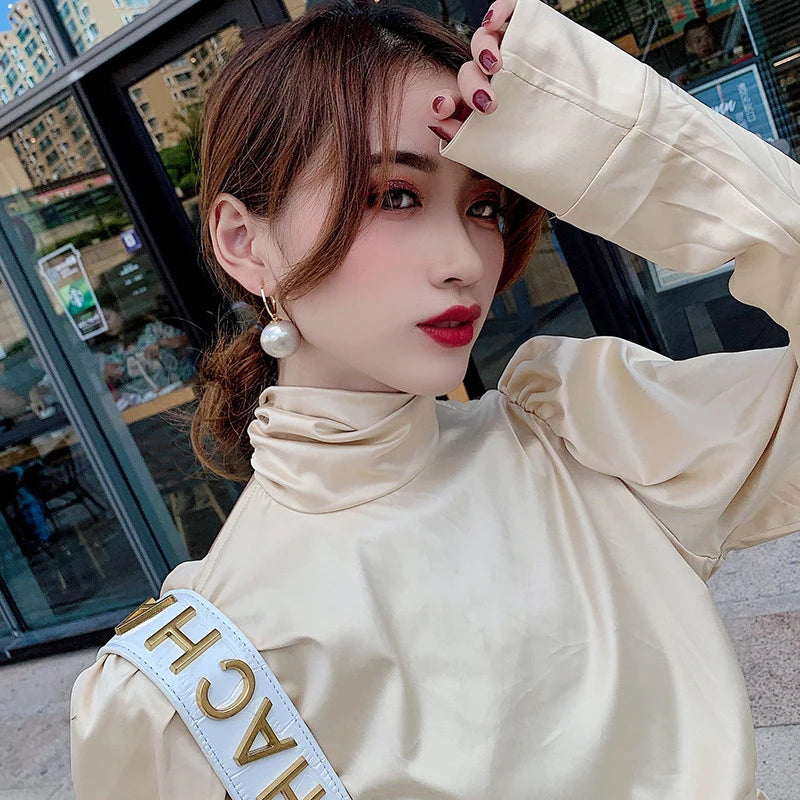 Korean Geometric Big Pearl Earrings - 2022 Trend Simple