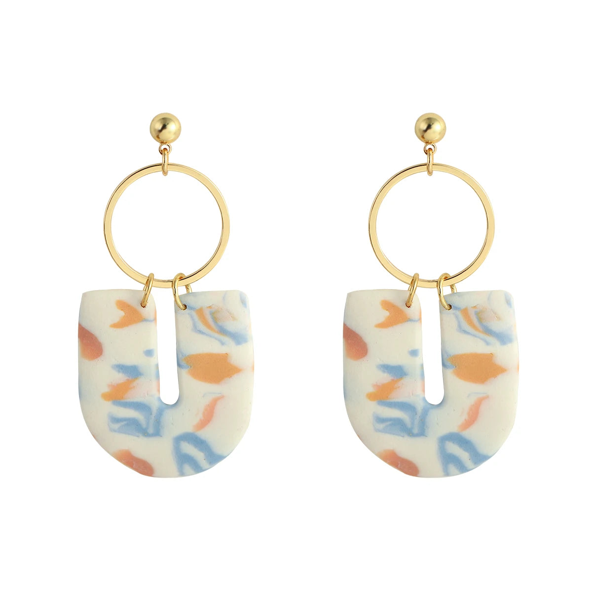 Lifefontier Polymer Clay Earrings - Handmade Abstract