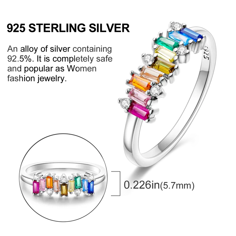 925 Sterling Silver Star & Moon Ring - Blue Zircon