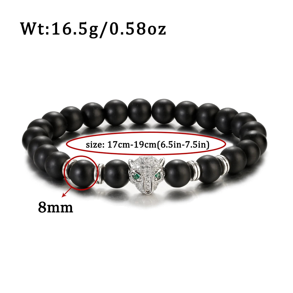 Luxury Natural Stone Yoga Bracelet - Micro Pave CZ Ball Matte
