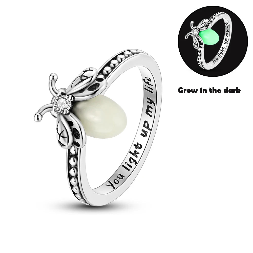 925 Sterling Silver Star & Moon Ring - Blue Zircon