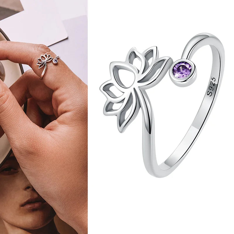 WOSTU 925 Silver Open Ring - Adjustable Wedding Band