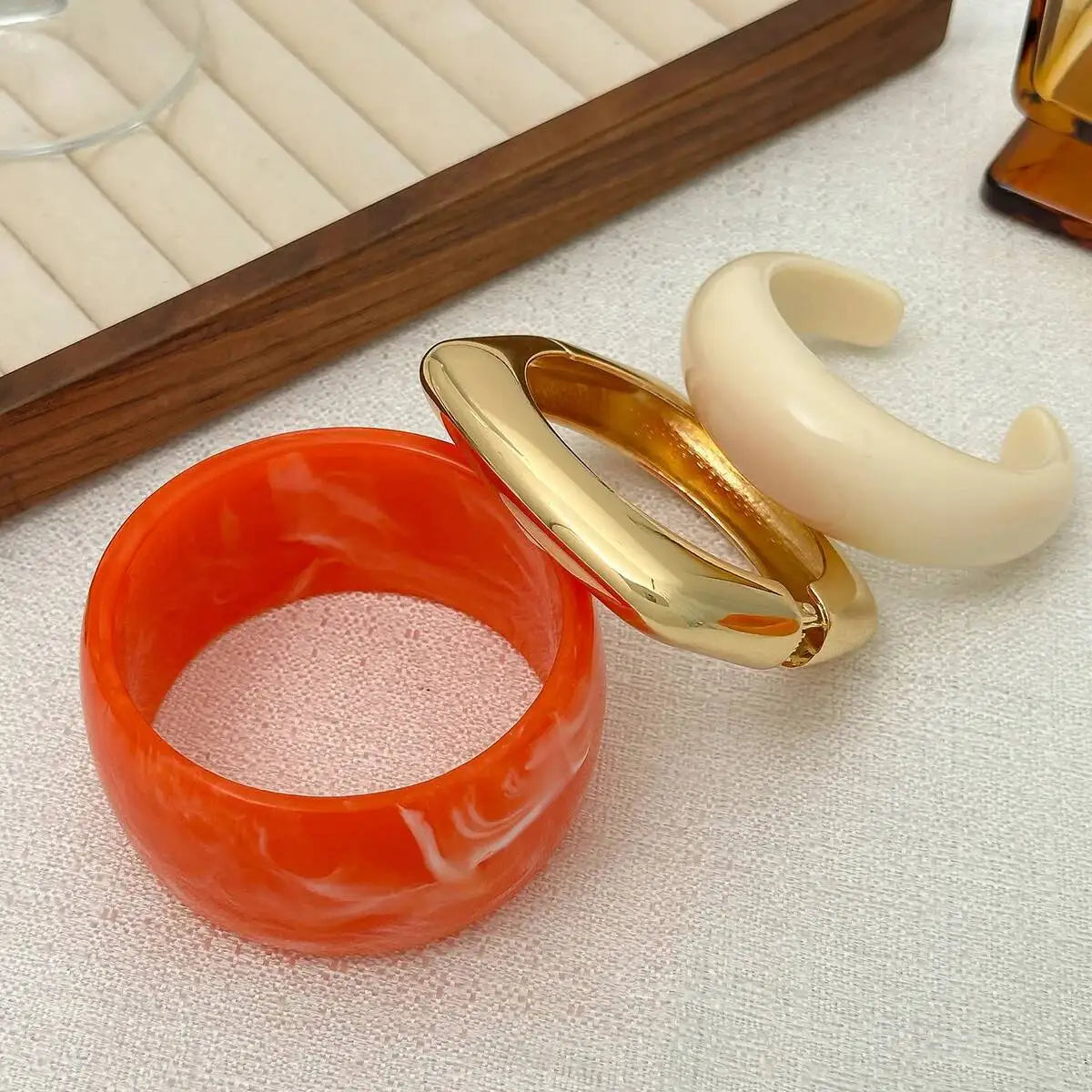 Ingemark Boho Geometric Acrylic Bracelet - 3 Styles Wide Hip Hop