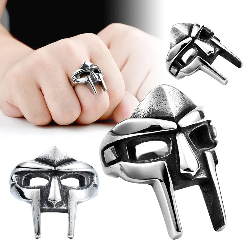 MF DOOM Mask Ring - Gothic Punk Gladiator Style