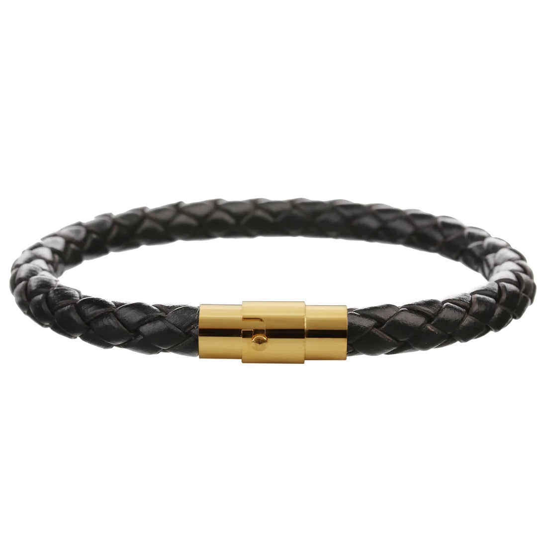 Woven Leather Rope Bracelet - Vintage Magnetic Buckle Men's