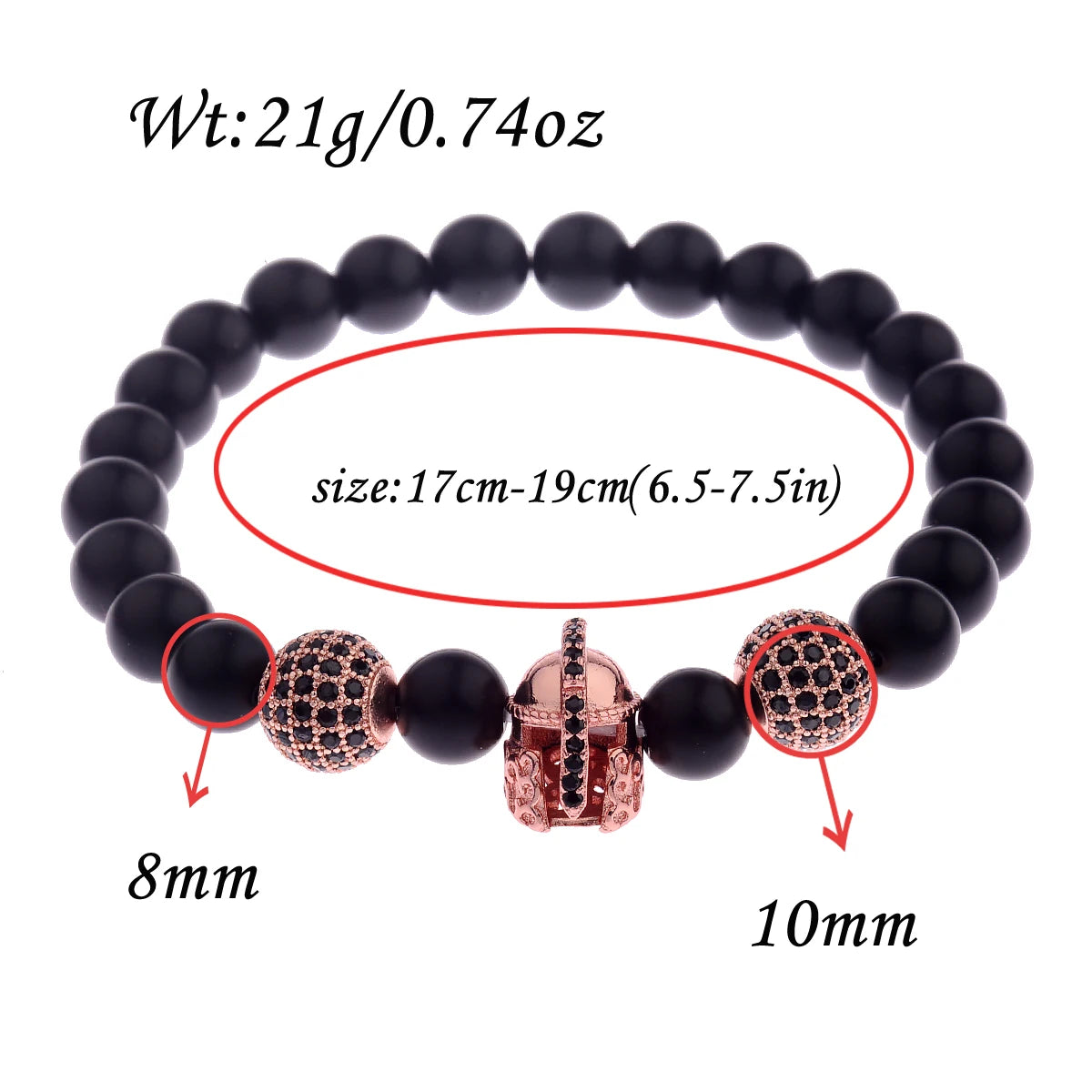 Luxury Natural Stone Yoga Bracelet - Micro Pave CZ Ball Matte