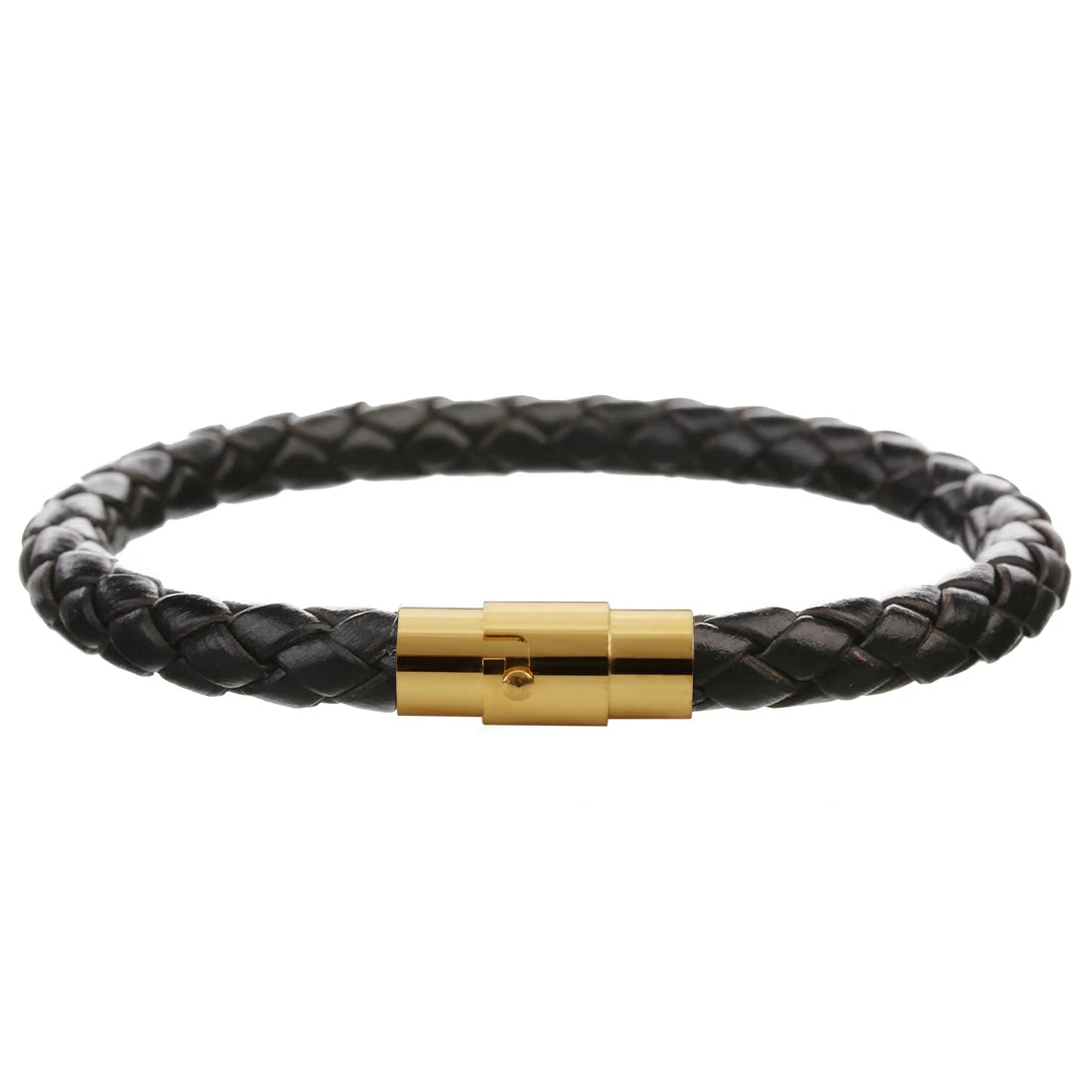 Woven Leather Rope Bracelet - Vintage Magnetic Buckle Men's