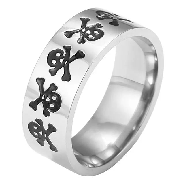 Christian Cross Bible Ring - Titanium Steel Engraved