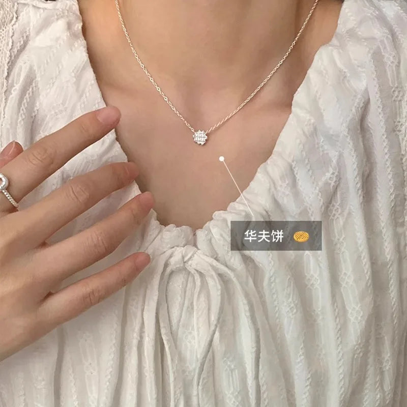 925 Silver Pearl Thin Chain Necklace - Trendy Simple Elegant