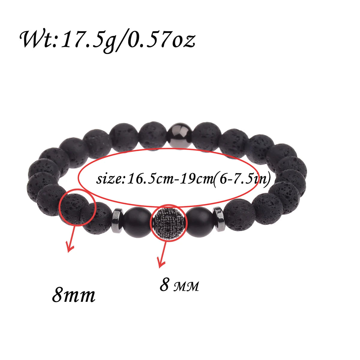 Luxury Natural Stone Yoga Bracelet - Micro Pave CZ Ball Matte