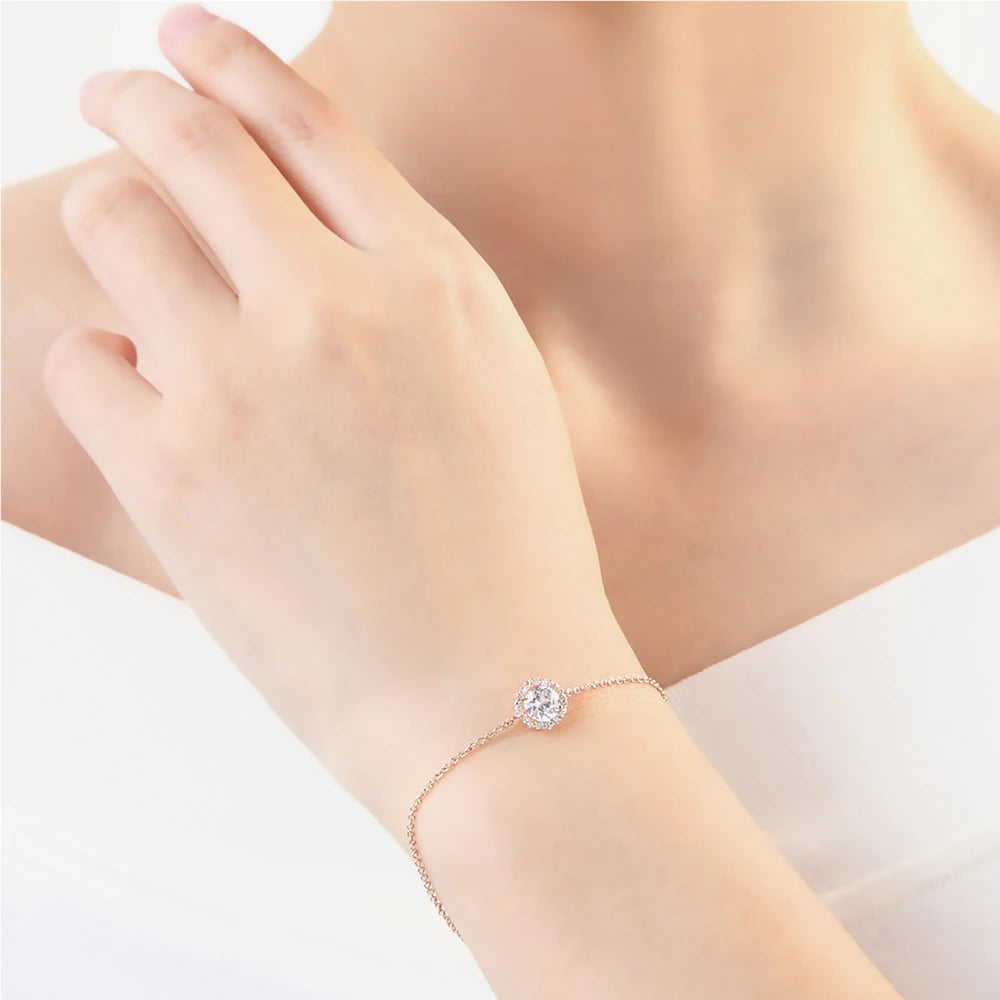 ZHOUYANG CZ Bracelet - Rose Gold & Silver Micro Mosaic