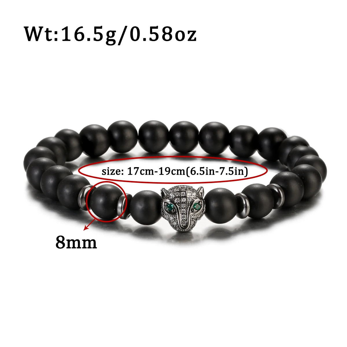 Luxury Natural Stone Yoga Bracelet - Micro Pave CZ Ball Matte