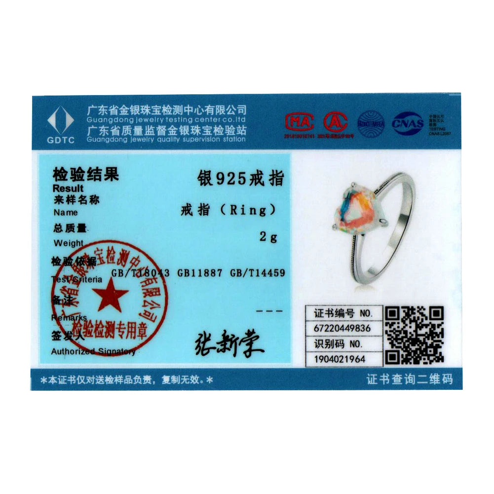 BAMOER 925 Silver Sparkling Heart Ring - Eternity Band