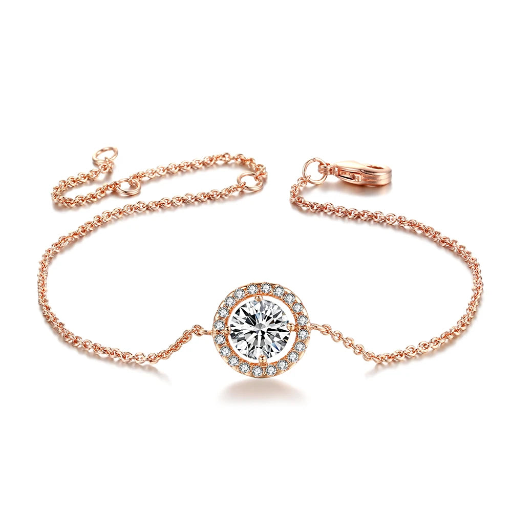 ZHOUYANG CZ Bracelet - Rose Gold & Silver Micro Mosaic