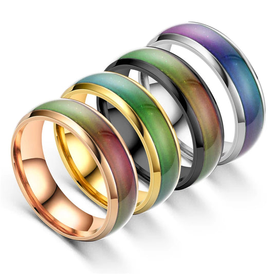 Mood Ring - 5 Colors Temperature Changing Stainless Steel
