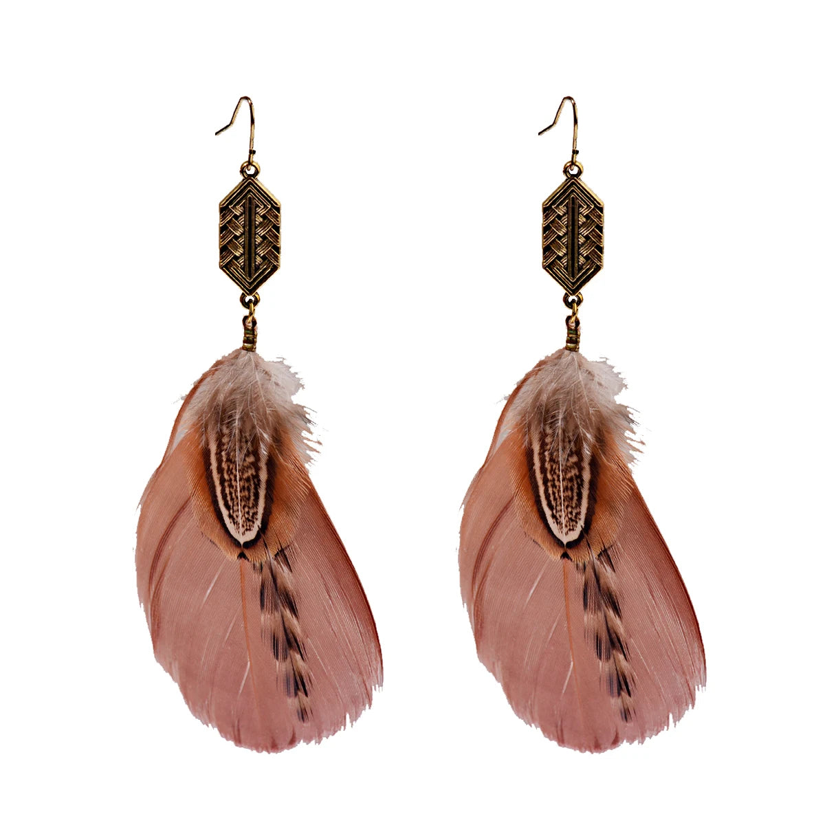 Dream Catcher Feather Earrings - Handmade Boho Tassel