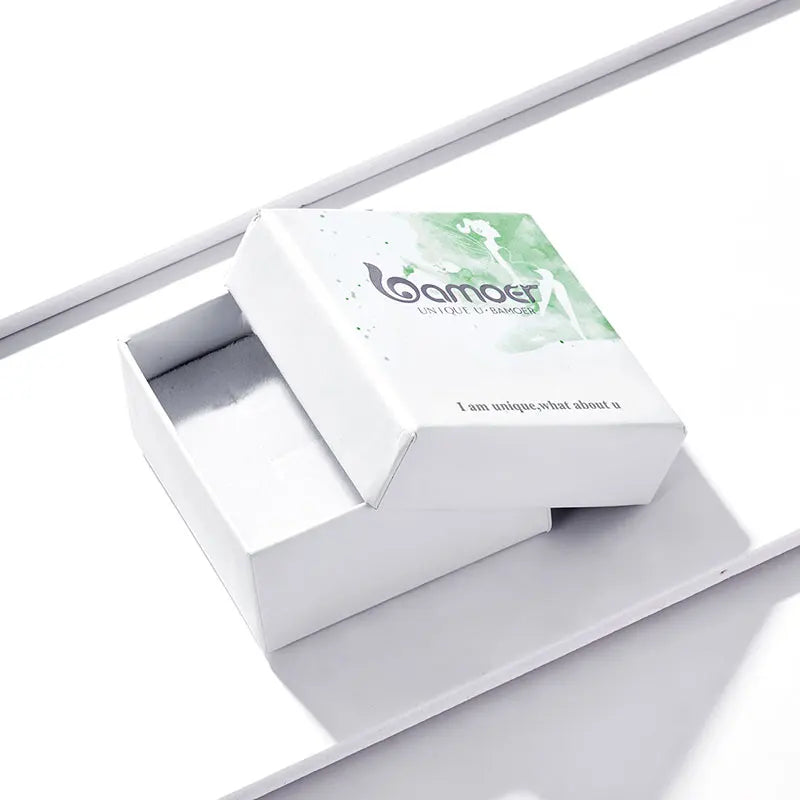 BAMOER 925 Silver Minimalist Ring - Simple Adjustable Band