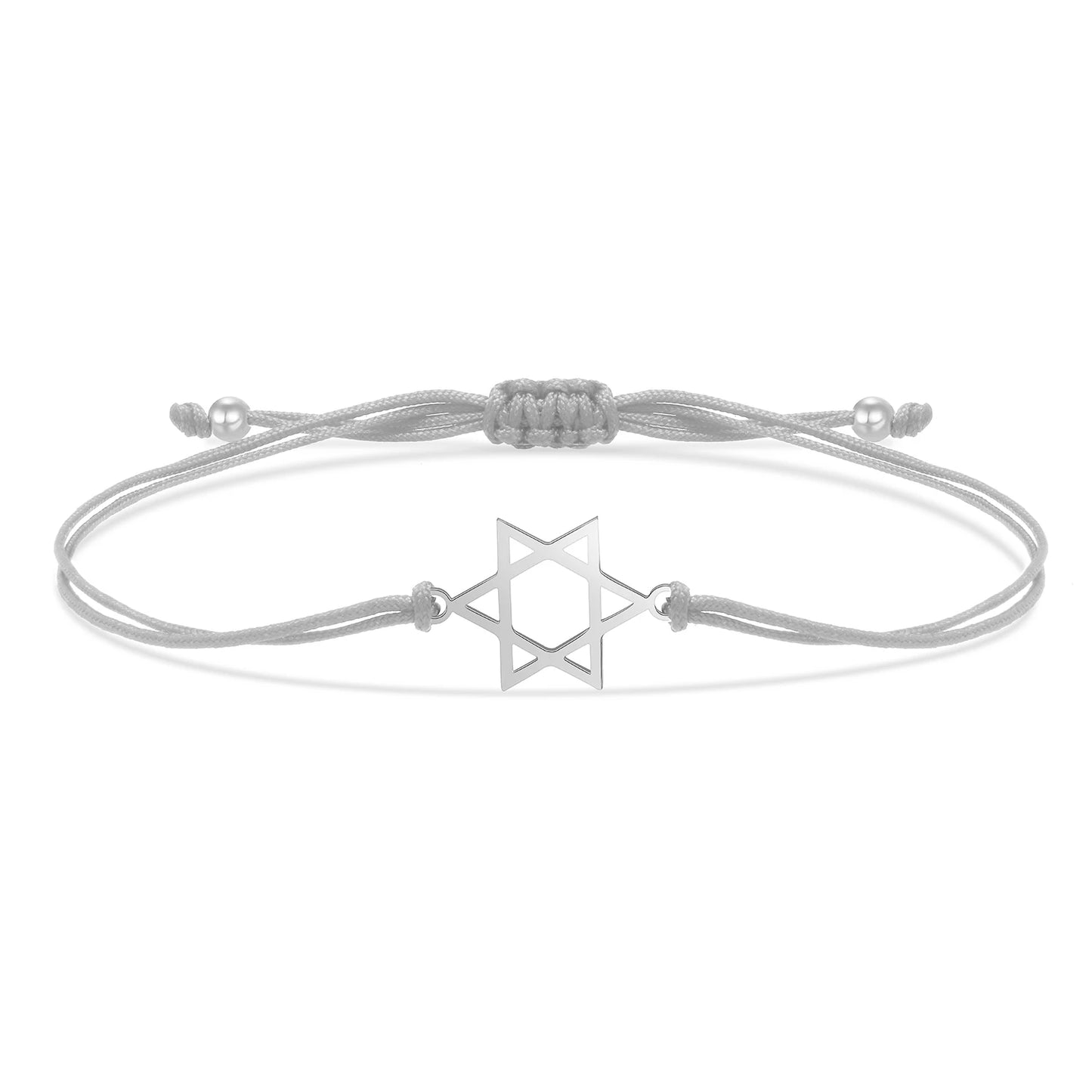 Gold Star of David Bracelet - Jewish Solomon Seal String
