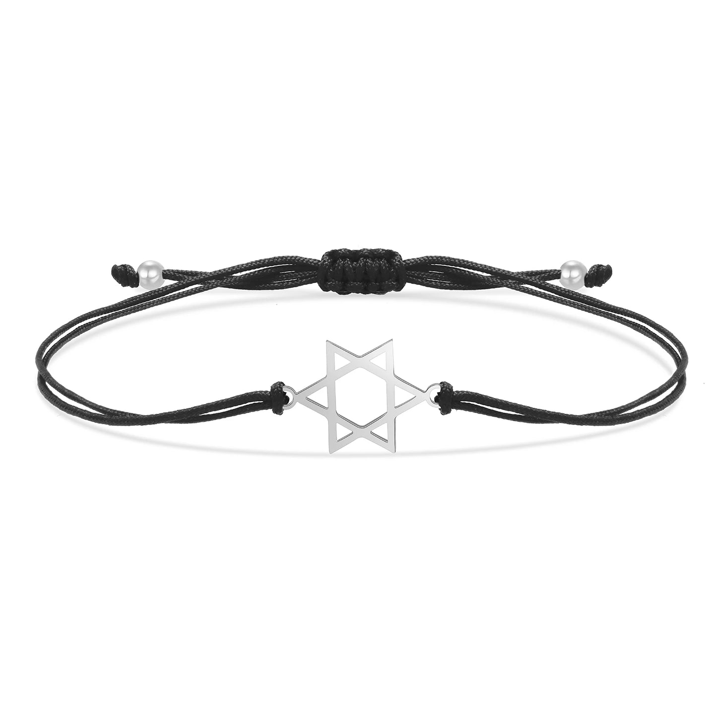 Gold Star of David Bracelet - Jewish Solomon Seal String