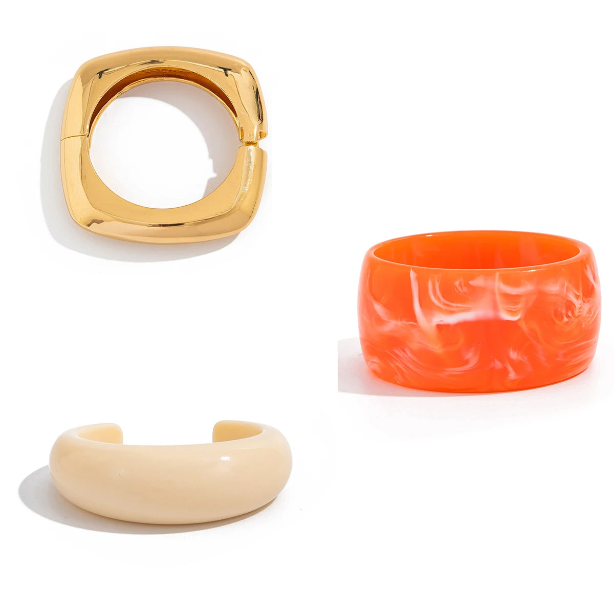 Ingemark Boho Geometric Acrylic Bracelet - 3 Styles Wide Hip Hop