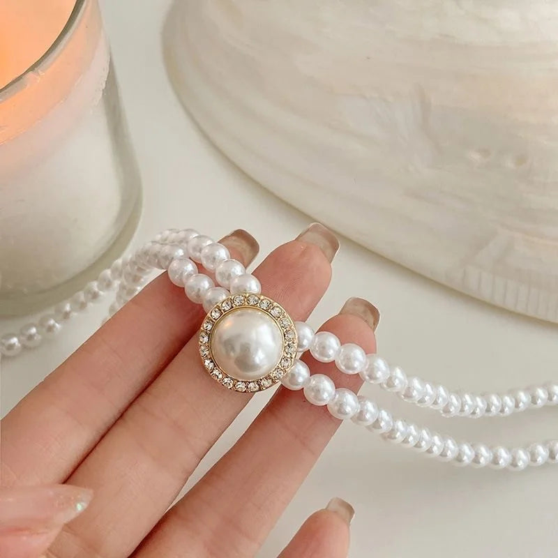 Elegant White Pearl Jewelry Set - 3-Piece Bridal Collection