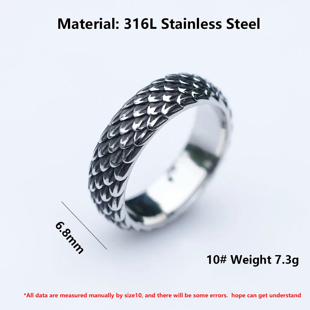 Nordic Viking Dragon Ring - 316L Stainless Steel