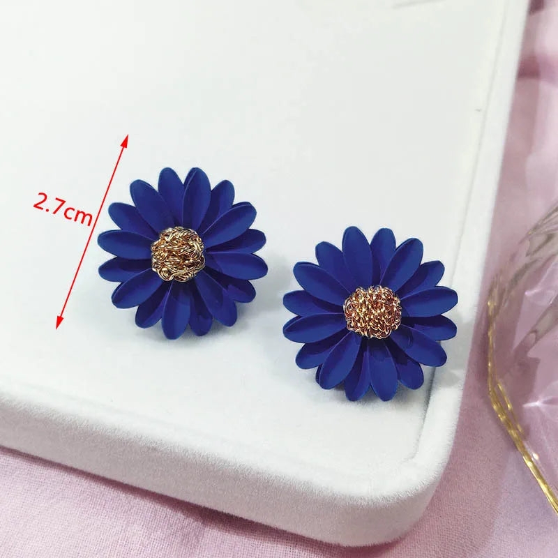 Blue Geometric Earrings - 2024 Bohemian Flower Butterfly