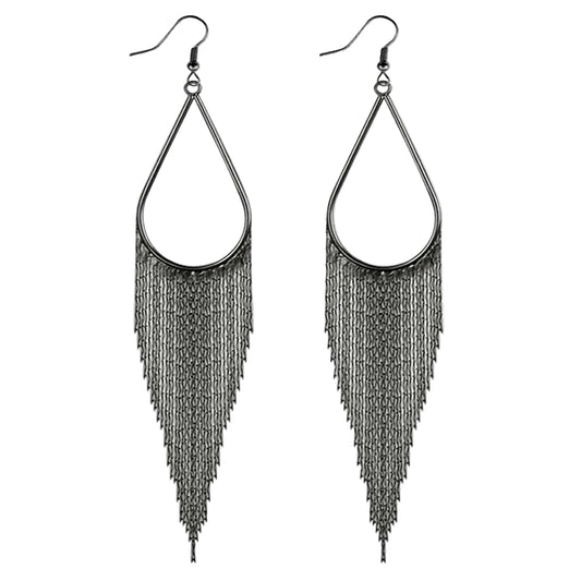 Baroque Long Tassel Earrings - Big Water Drop Wedding