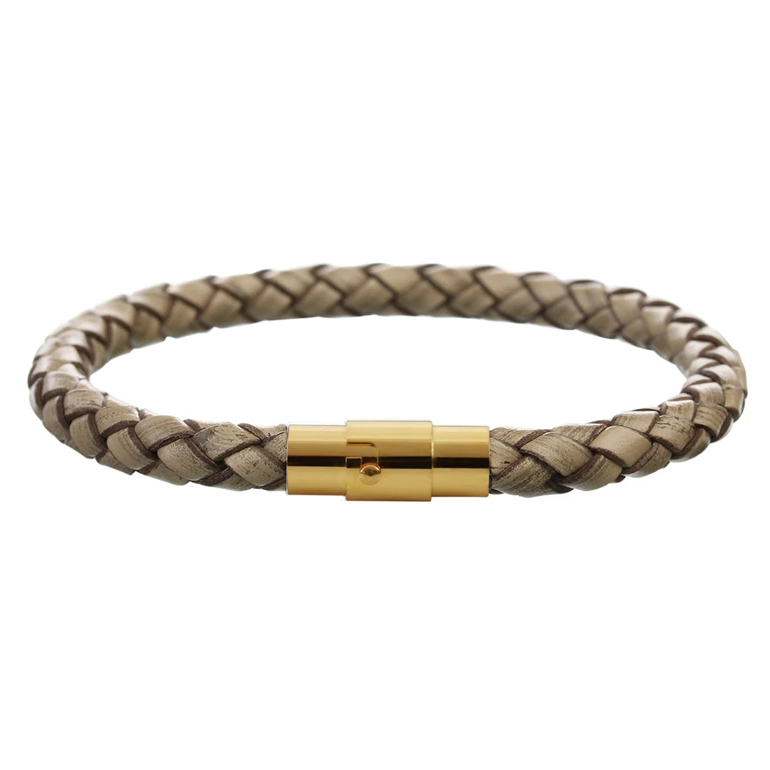 Woven Leather Rope Bracelet - Vintage Magnetic Buckle Men's