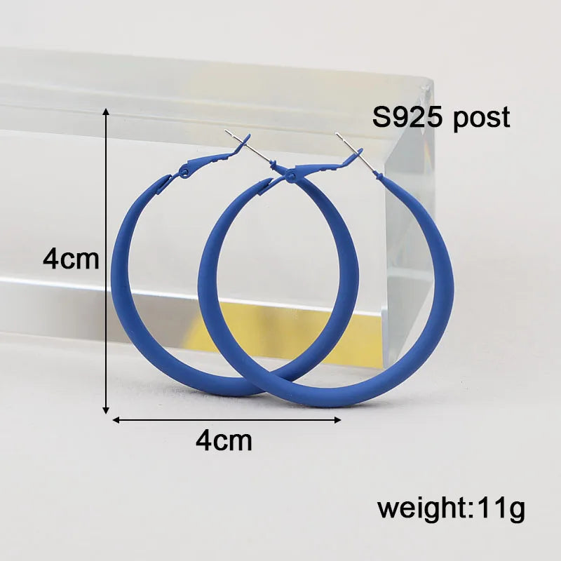 Blue Geometric Earrings - 2024 Bohemian Flower Butterfly