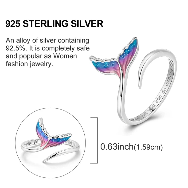 925 Sterling Silver Star & Moon Ring - Blue Zircon