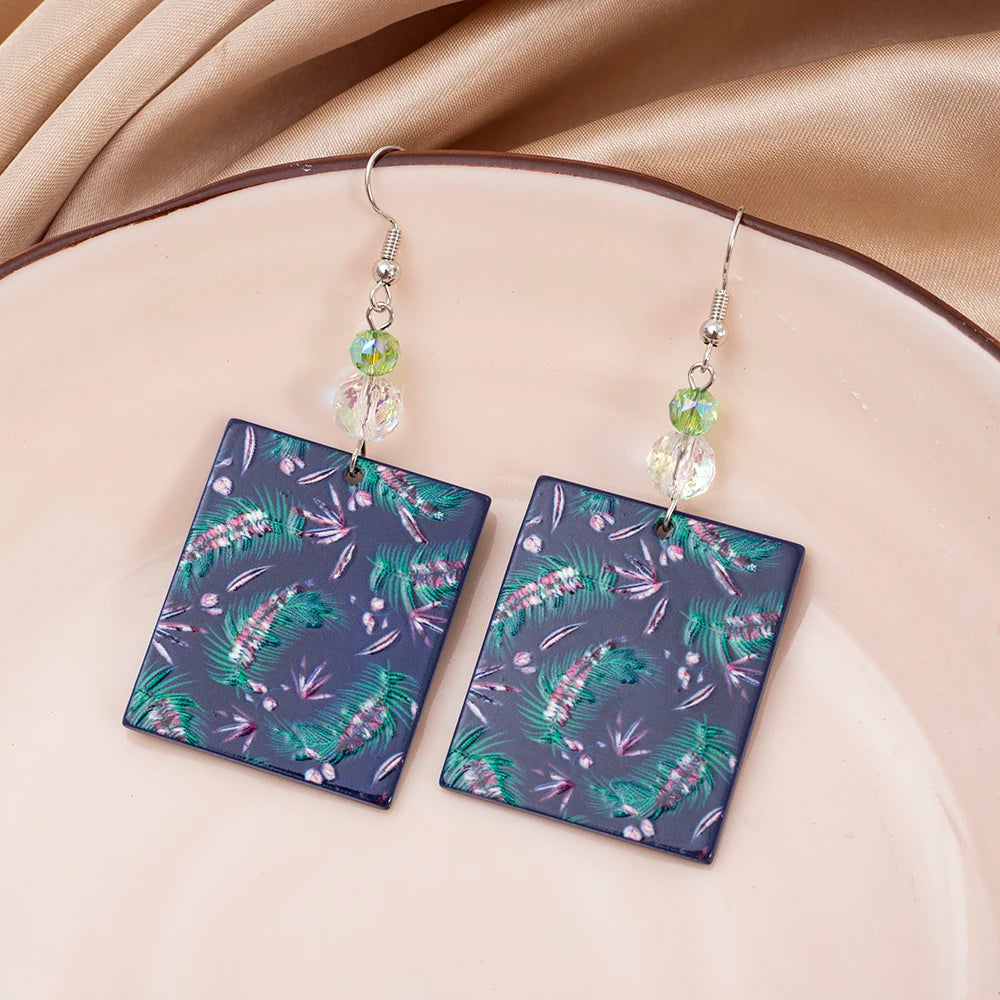 Black Acrylic 3D Flower Earrings - 2026 Vintage Elegant